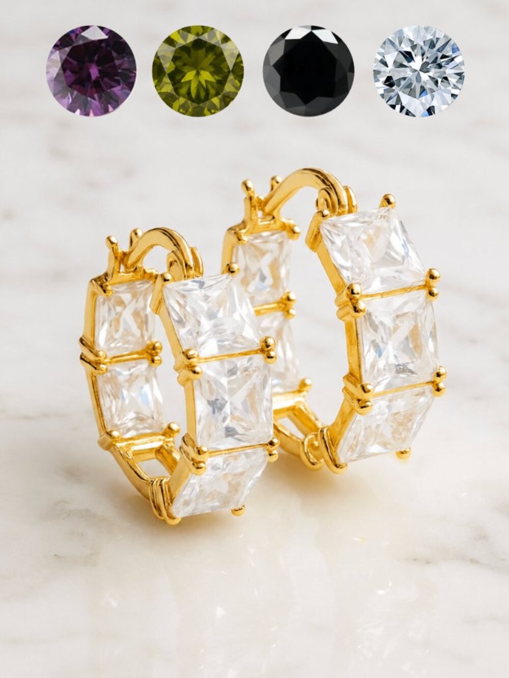 “Dutchess” Demi Fine Luxe Hoop Earrings
